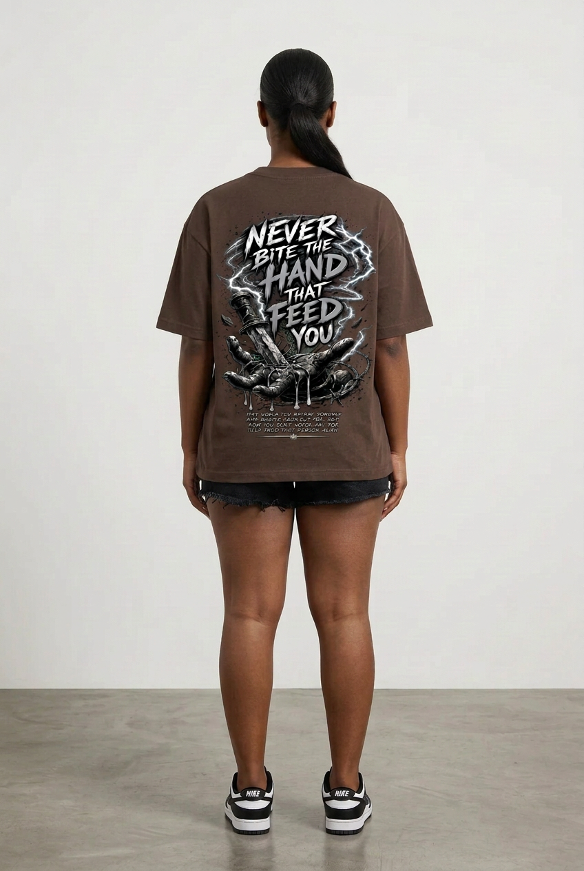 Never Bite The Hand That Feeds You – Mocha BrownTee
