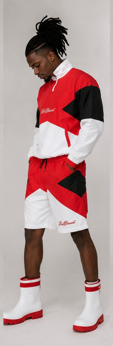 Red Lesbhonest Elite Windbreaker Shorts